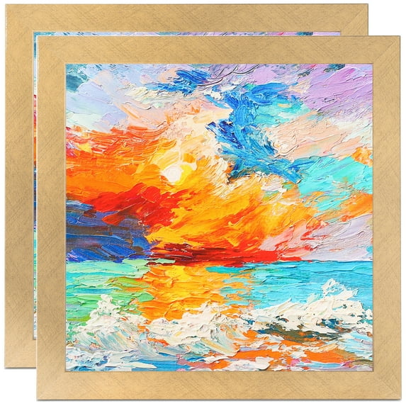ArtToFrames 5" x 33" Classic Gold Picture Frame, 5x33 inch Gold MDF Poster Frame (WOM-4498), 2 Pack