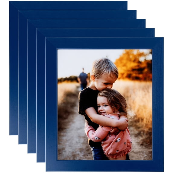 ArtToFrames 5" x 34" Blue Picture Frame, 5x34 inch Blue MDF Poster Frame (WOM-4118), 5 Pack
