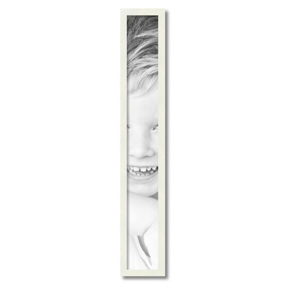 ArtToFrames 5" x 37" White Picture Frame, 5x37 inch White Wood Poster Frame (WOM-5138)