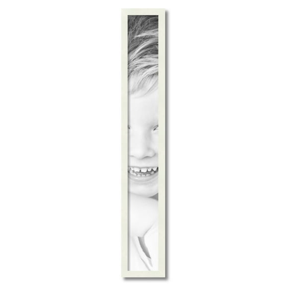 ArtToFrames 5" x 38" White Picture Frame, 5x38 inch White Wood Poster Frame (WOM-5138)