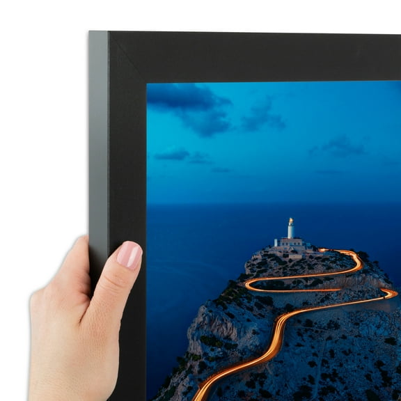 ArtToFrames 5" x 39" Black Picture Frame, 5x39 inch Black MDF Poster Frame (WOM-5180)