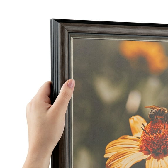 ArtToFrames 5" x 39" Grey and Black Picture Frame, 5x39 inch Gray MDF Poster Frame (WOM-4448)