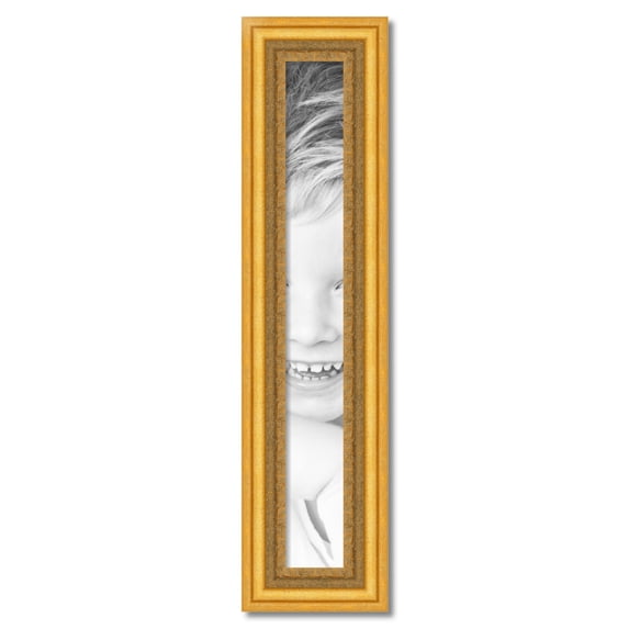 ArtToFrames 5" x 40" Traditional (real) Gold Leaf Picture Frame, 5x40 inch Gold Wood Poster Frame (WOM-4528)