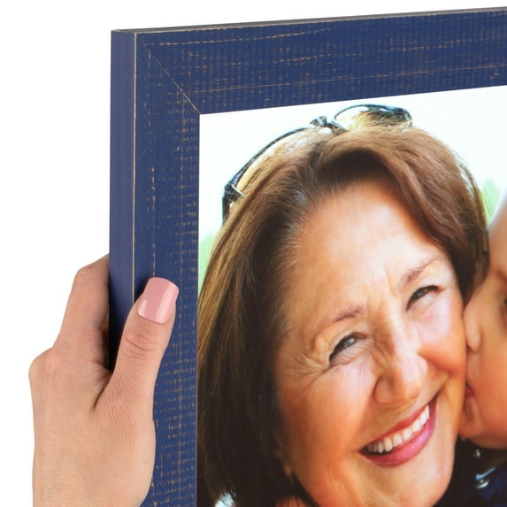 ArtToFrames 5" x 41" Navy Blue Picture Frame, 5x41 inch Blue Wood Poster Frame (WOM-4603), Pack