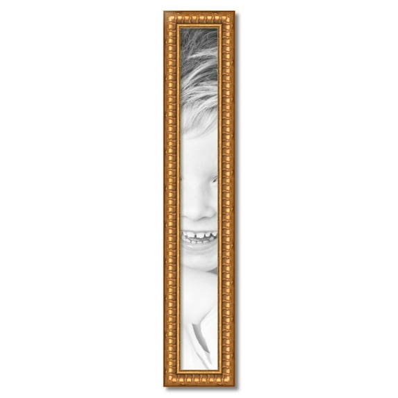 ArtToFrames 5" x 42" Gold Picture Frame, 5x42 inch Gold Wood Poster Frame (WOM-4293)