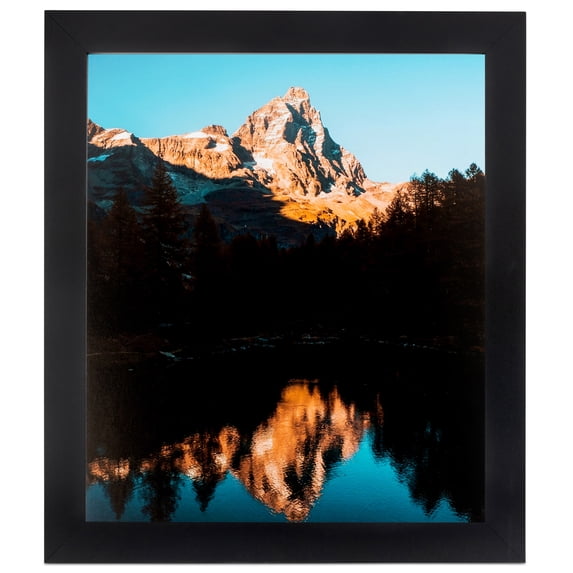 ArtToFrames 5" x 5" Black Picture Frame, 5x5 inch Black MDF Poster Frame (WOM-3926)