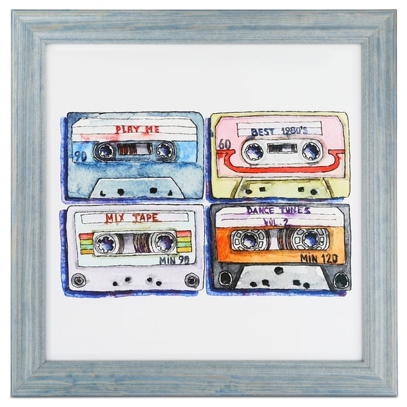 ArtToFrames 5" x 5" Blue Picture Frame, 5x5 inch Blue Wood Poster Frame (WOM-4377), 1 Pack