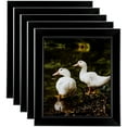 thumbnail image 1 of ArtToFrames 5" x 5" Honors Black with Silver Picture Frame, 5x5 inch Black Wood Poster Frame (WOM-5157), 5 Pack, 1 of 6