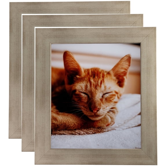 ArtToFrames 5" x 5" Muted Prosecco Gold Picture Frame, 5x5 inch Gold MDF Poster Frame (WOM-4678), 3 Pack