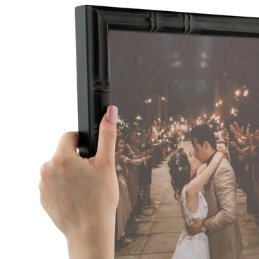 ArtToFrames 5" x 7" 1" - Walnut Bamboo large Picture Frame, 5x7 inch Brown Wood Poster Frame (WOM-4876)