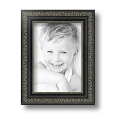 ArtToFrames 5" x 7" Antique Black Picture Frame, 5x7 inch Black Wood Poster Frame (WOM-5106), 2 Pack