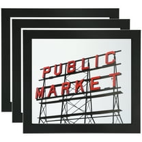 ArtToFrames 5" x 7" Black Picture Frame, 5x7 inch Black MDF Poster Frame (WOM-4267), 3 Pack