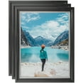 thumbnail image 1 of ArtToFrames 5" x 7" Black Velvet with Silver - 1.25 Picture Frame, 5x7 inch Black MDF Poster Frame (WOM-4691), 3 Pack, 1 of 7