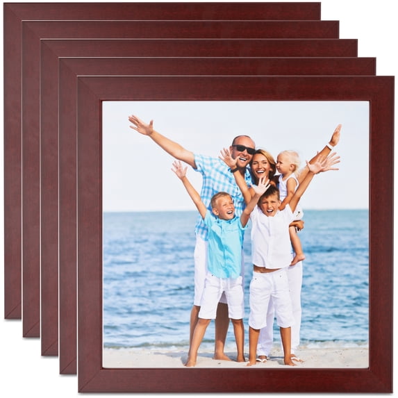 ArtToFrames 5" x 7" Cherry Picture Frame, 5x7 inch Red MDF Poster Frame (WOM-4643), 5 Pack