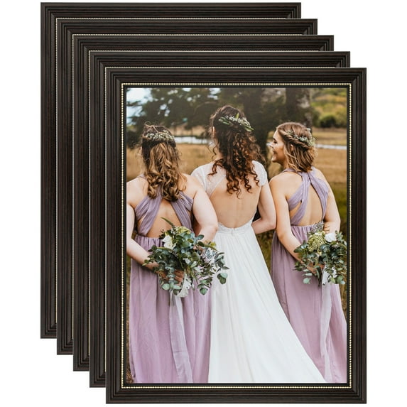 ArtToFrames 5" x 7" Cherry Picture Frame, 5x7 inch Red Wood Poster Frame (WOM-4316), 5 Pack