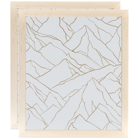 ArtToFrames 5" x 7" Clear Maple Picture Frame, 5x7 inch White Wood Poster Frame (WOM-4113), 2 Pack