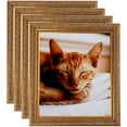 thumbnail image 1 of ArtToFrames 5" x 7" Gold with Green Tones Picture Frame, 5x7 inch Gold Wood Poster Frame (WOM-5079), 4 Pack, 1 of 6