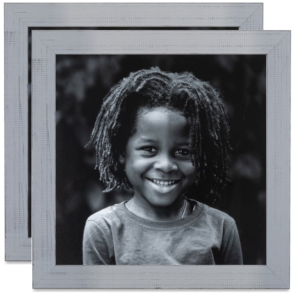 ArtToFrames 5" x 7" Grey Picture Frame, 5x7 inch Gray Wood Poster Frame (WOM-4594), 2 Pack