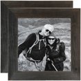 thumbnail image 1 of ArtToFrames 5" x 7" Real Reclaimed Charcoal Barnwood Picture Frame, 5x7 inch Black Wood Poster Frame (WOM-4815), 2 Pack, 1 of 8