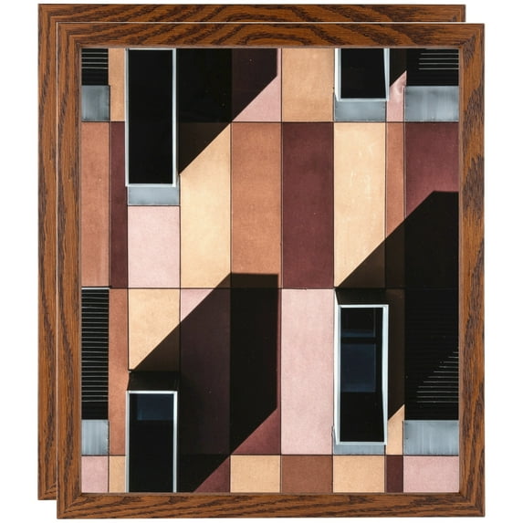 ArtToFrames 5" x 7" Walnut Picture Frame, 5x7 inch Brown Wood Poster Frame (WOM-4215), 2 Pack