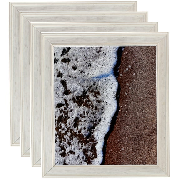 ArtToFrames 5" x 7" White Panel Picture Frame, 5x7 inch Multi Wood Poster Frame (WOM-5095), 4 Pack