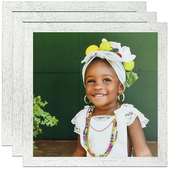 ArtToFrames 5" x 7" White Picture Frame, 5x7 inch White Wood Poster Frame (WOM-4430), 3 Pack