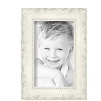 ArtToFrames 5" x 8" Classic White Picture Frame, 5x8 inch White Wood Poster Frame (WOM-5004), Pack