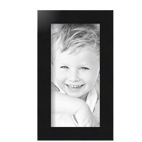 ArtToFrames 5x10 inch Black Steel Picture Frame, Black MDF Poster Frame (4639)