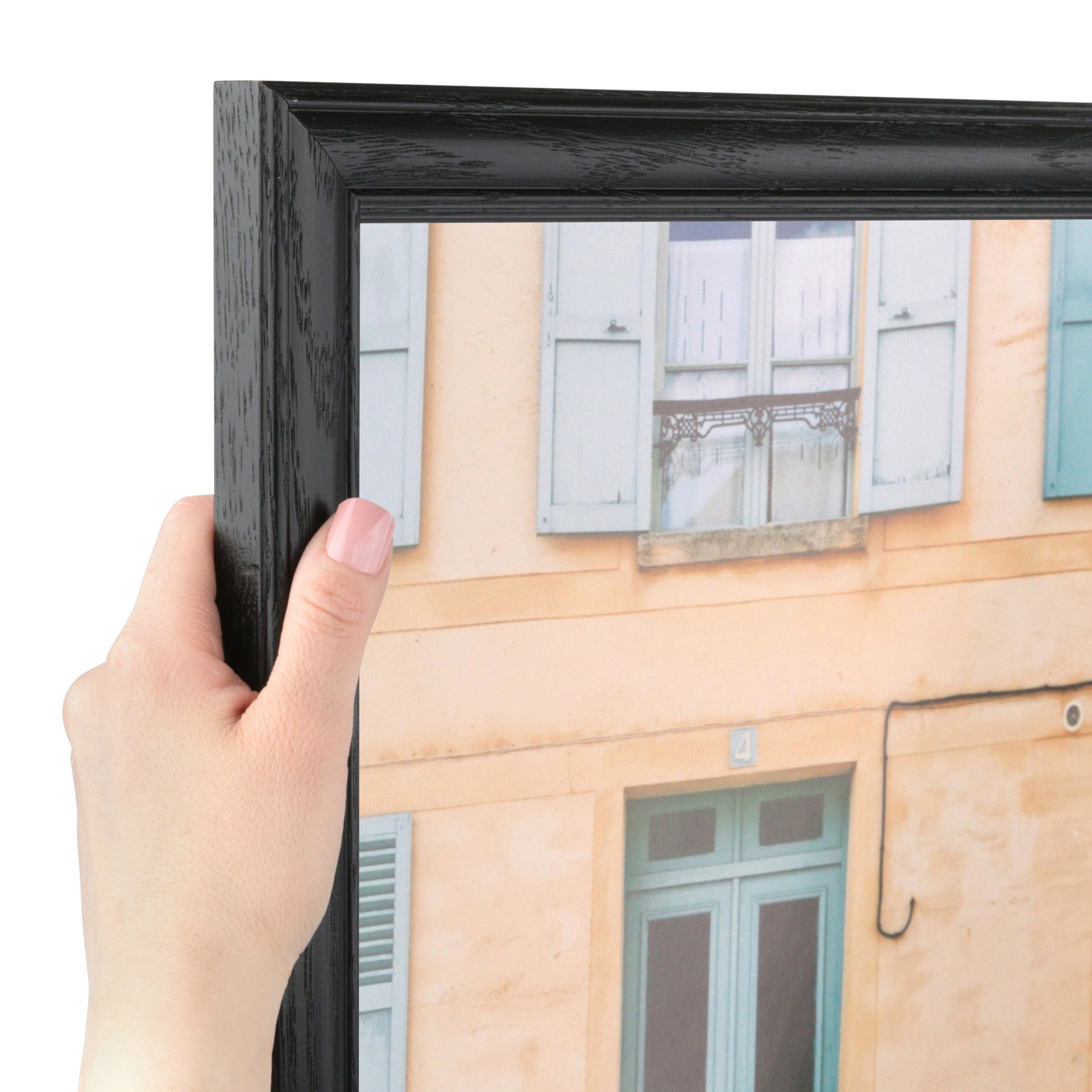 ArtToFrames 5x11 inch Black Picture Frame Black Wood Poster Frame