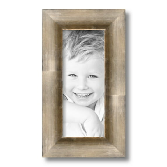 ArtToFrames 5x12" Antique Silver Picture Frame, Silver Wood Poster Frame, with Regular Glass and 2 (FBPL-4944)