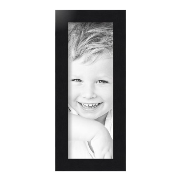 ArtToFrames 5x14 inch Black Steel Picture Frame, Black MDF Poster Frame (4639)