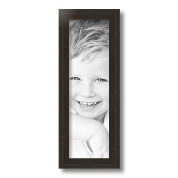ArtToFrames 5x16" Brown Picture Frame, Brown Wood Poster Frame, with Regular Glass and Foam Backing 3/16 inch (FBPL-4886)