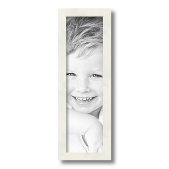 ArtToFrames 5x17" White Picture Frame, White Wood Poster Frame, with Regular Glass and 2 (FBPL-5140)