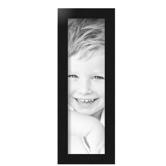 ArtToFrames 5x17 inch Black Steel Picture Frame, Black MDF Poster Frame (4639)