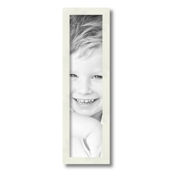 ArtToFrames 5x20" White Picture Frame, White Wood Poster Frame, with Regular Glass and 2 (FBPL-5140)