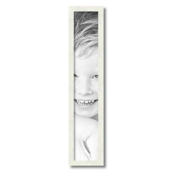 ArtToFrames 5x28" White Picture Frame, White Wood Poster Frame, with Regular Acrylic and 2 (FBPL-5140)