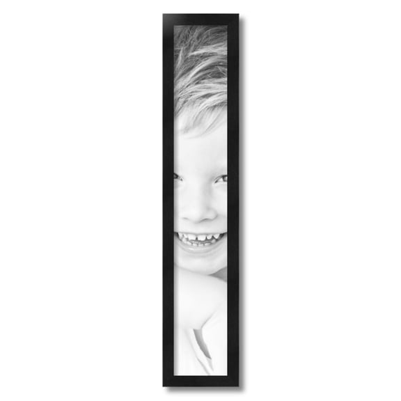 ArtToFrames 5x30" Black Picture Frame, Black Wood Poster Frame, with Regular Acrylic and 2 (FBPL-5141)
