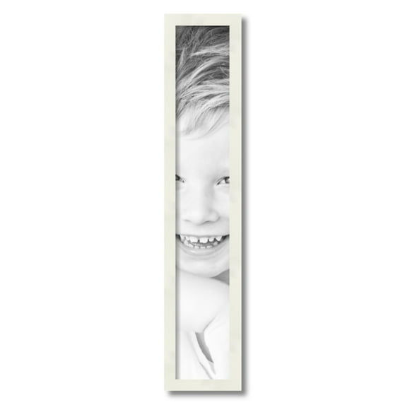 ArtToFrames 5x30" White Picture Frame, White Wood Poster Frame, with Regular Acrylic and 2 (FBPL-5140)