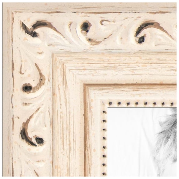 ArtToFrames 5x34 inch White Wash Picture Frame, White Wood Poster Frame (4906)