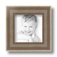 thumbnail image 1 of ArtToFrames 5x5 Inch Aged White Gold Picture Frame, This Silver Wood Poster Frame is Great for Your Art or Photos, Comes with Regular Glass (2036), 1 of 1