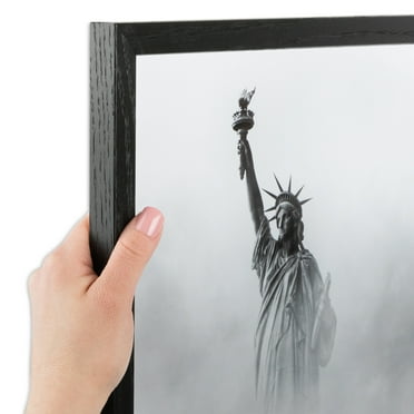 ArtToFrames 5x5 Inch Black Picture Frame, This Black Wood Poster Frame is Great for Your Art or Photos, Comes with Regular Glass (4308)