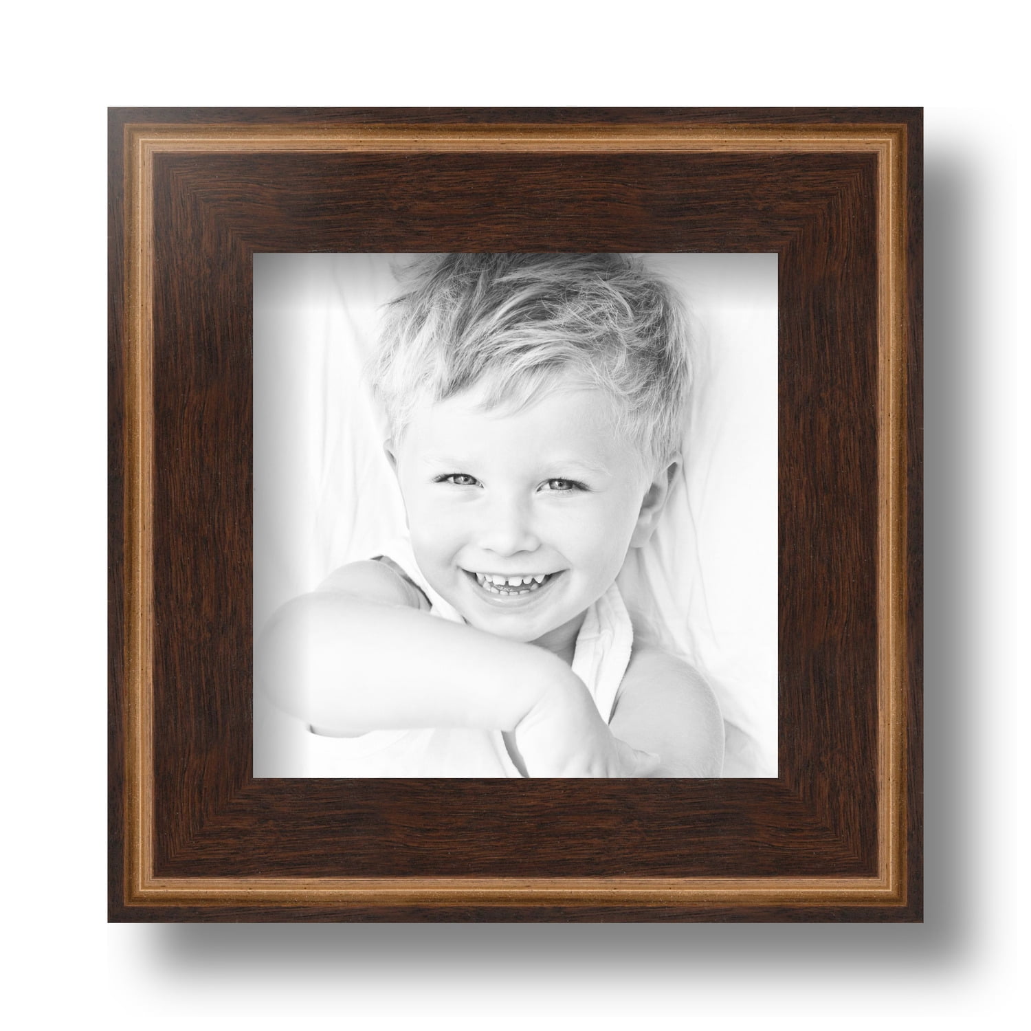ArtToFrames 5x5 Inch Contrast Walnut Picture Frame, This Brown Wood ...