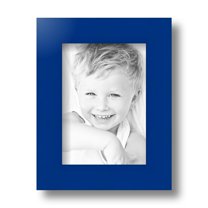 ArtToFrames 5x7" Blue Picture Frame, Blue Wood Poster Frame, with Regular Glass and Foam Backing 3/16 inch (FBPL-4118)