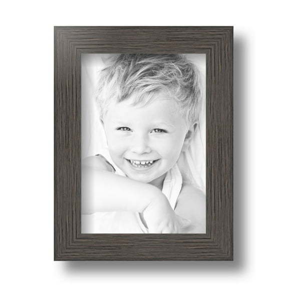 ArtToFrames 5x7 Inch Melinga Oak Gray Picture Frame, This Gray Wood Poster Frame is Great for Your Art or Photos, Comes with Regular Glass (4657)