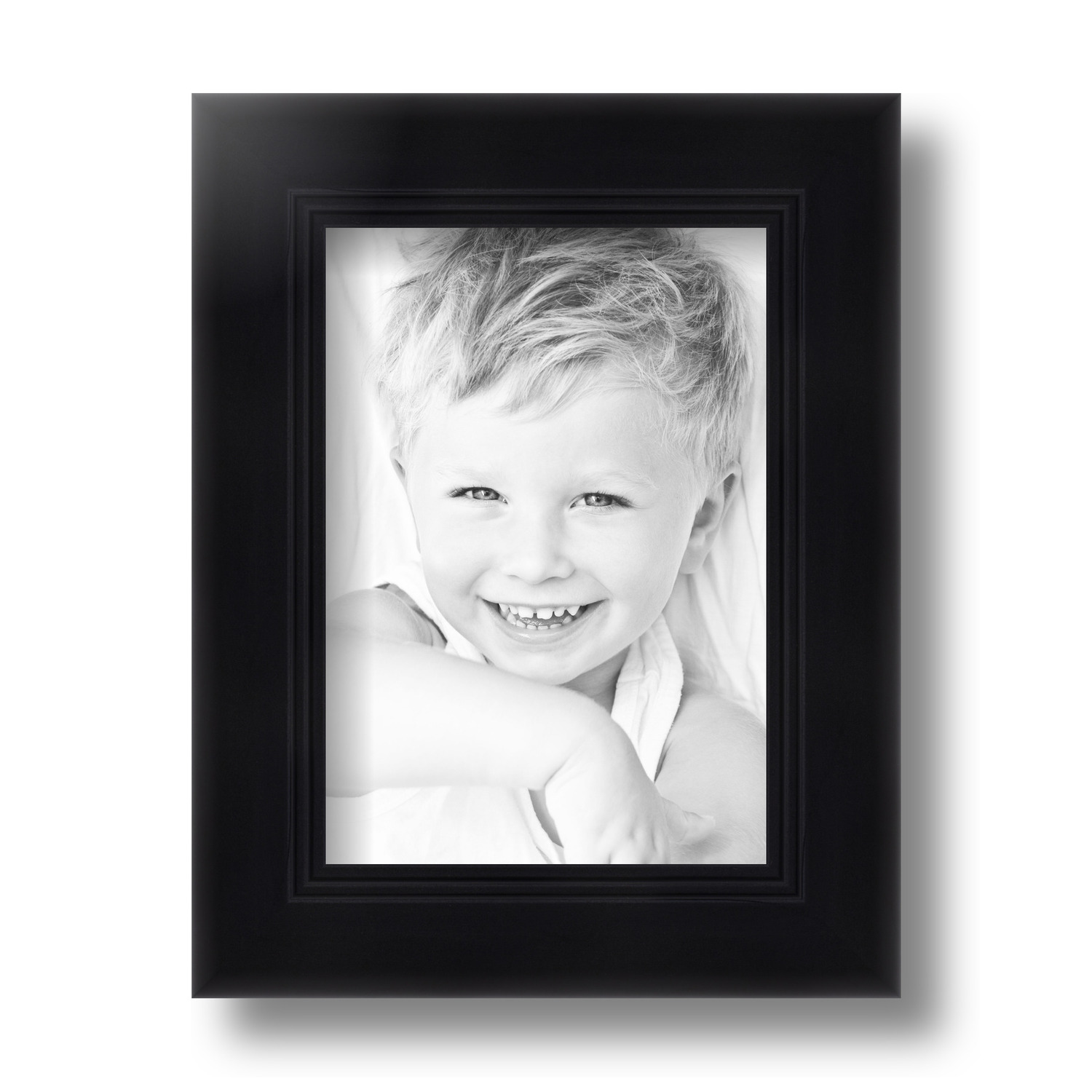 ArtToFrames 5x7 Inch Satin Black Double Step Lip Picture Frame, This ...