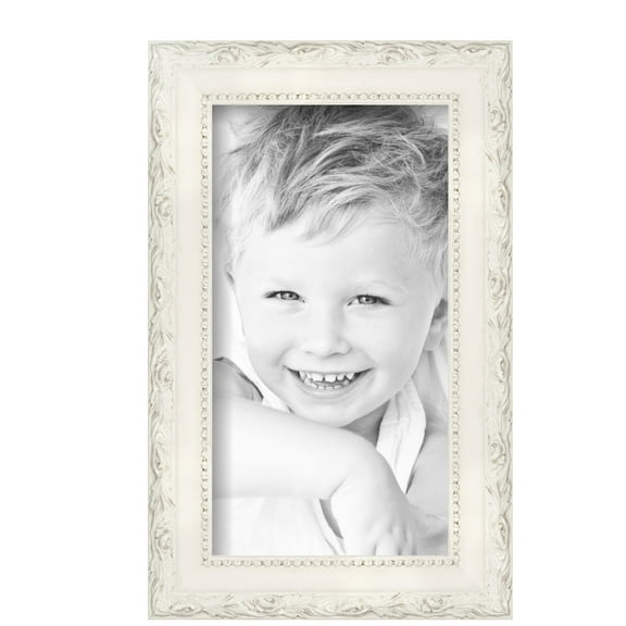 ArtToFrames 6" x 11" Classic White Picture Frame, 6x11 inch White Wood Poster Frame (WOM-5004), Pack