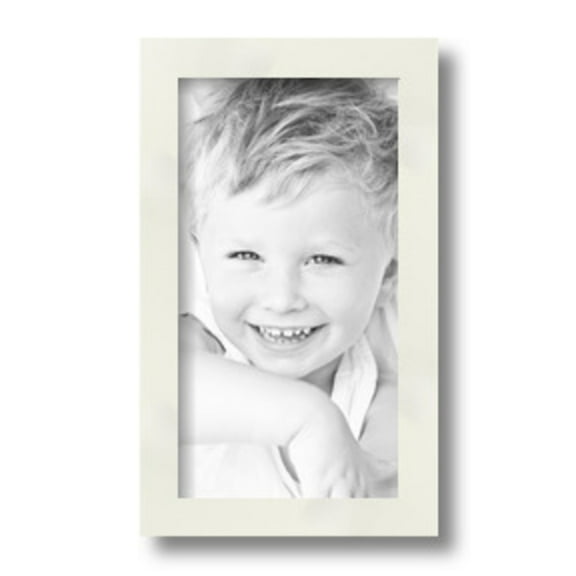 ArtToFrames 6" x 11" White Picture Frame, 6x11 inch White Wood Poster Frame (WOM-5140)
