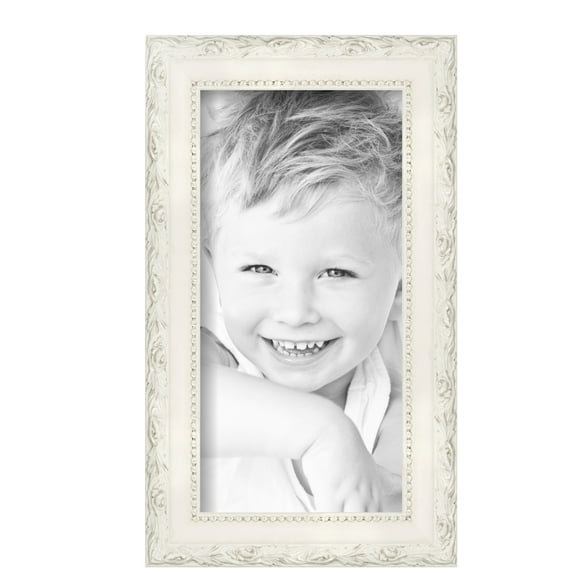 ArtToFrames 6" x 12" Classic White Picture Frame, 6x12 inch White Wood Poster Frame (WOM-5004), Pack