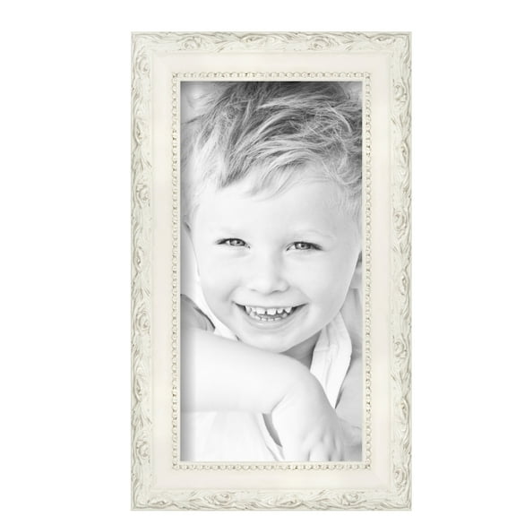ArtToFrames 6" x 12" Classic White Picture Frame, 6x12 inch White Wood Poster Frame (WOM-5004), Pack