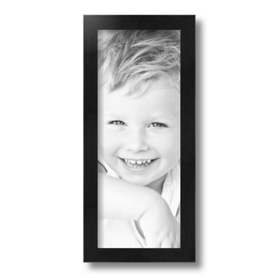 ArtToFrames 6x15 inch Black Picture Frame, Black 6" x 15" Wood Poster Frame (WOM-5141) 1234